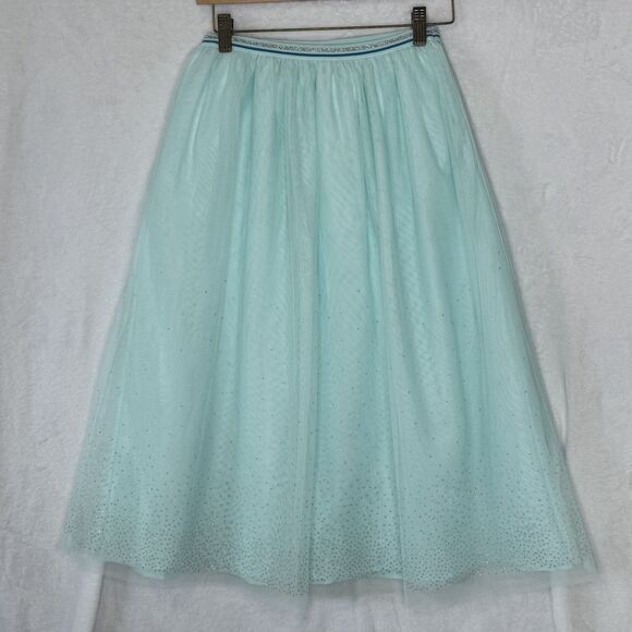Cat & Jack Mesh Fairy Tulle Skirt Sz L Glitter Sparkle Details Elastic Waistband - Picture 1 of 12